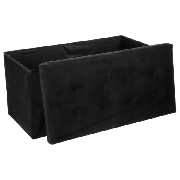 Banquette Coffre Pliable Lysandre - L. 76 X H. 38 Cm - Noir