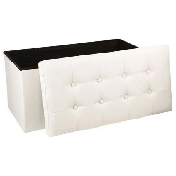 Banquette Coffre Pliable Lysandre - L. 76 X H. 38 Cm - Beige