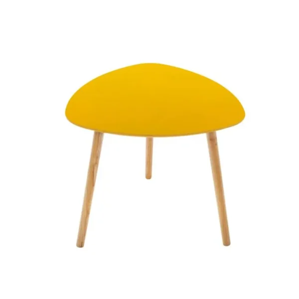 3 Tables Dappoint Design Mileo - Gris Et Jaune