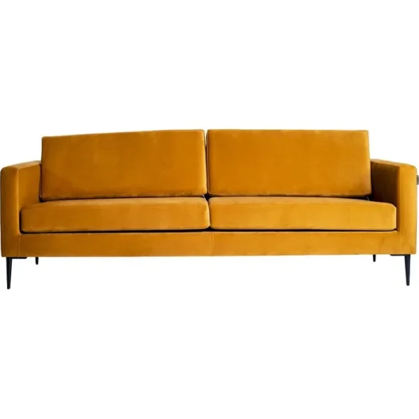 Sofa Tissu Orange 212x88x82cm