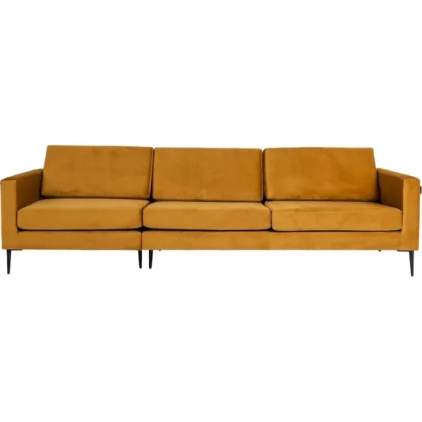 Sofa Tissu Orange 264x88x82cm