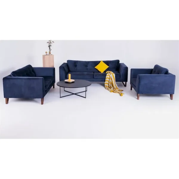 Sofa Tissu Bleu 180x97x68cm