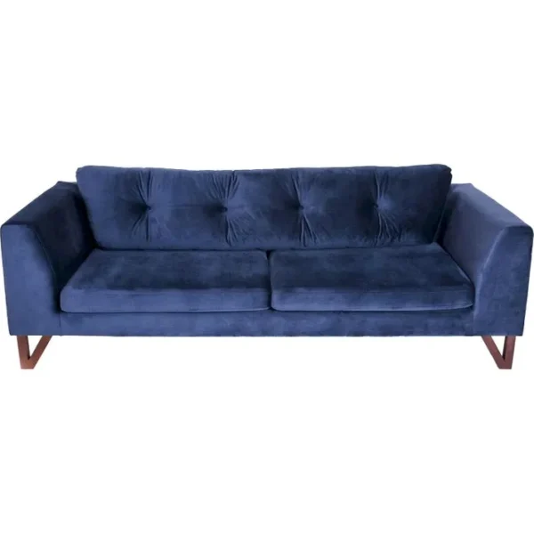 Sofa Tissu Bleu 230x97x68cm