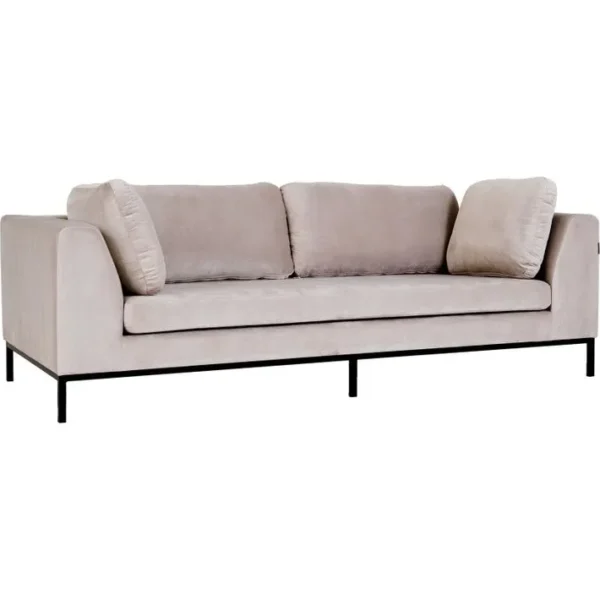 Sofa Métal Beige 230x98x67cm