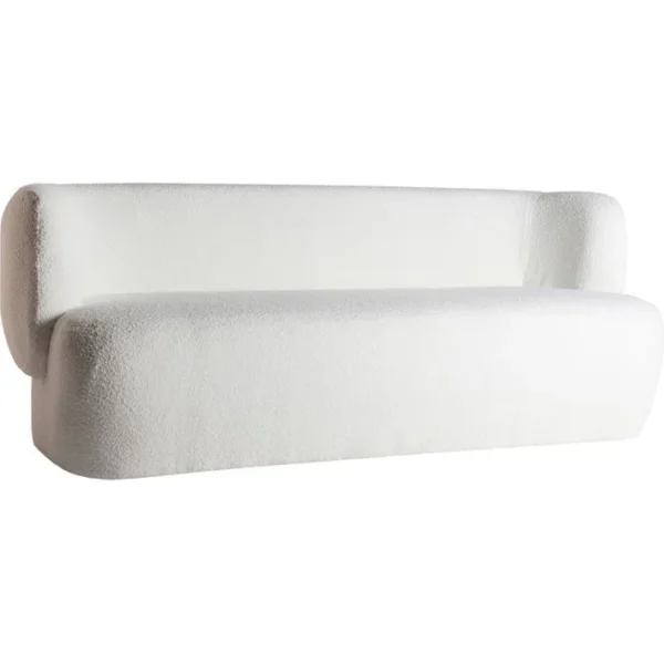 Sofa Contemporain Bouclé Blanc Last Deco