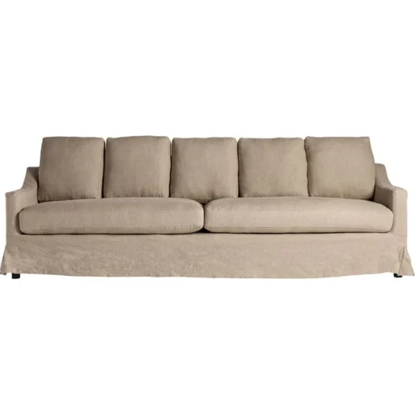 Sofa Colonial Elegance En Pin Et Lino Beige