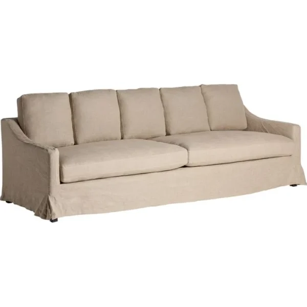 Sofa Colonial Elegance En Pin Et Lino Beige