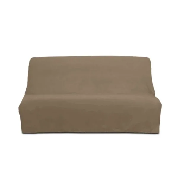 Housse Clic-clac Unie Taupe 140x190