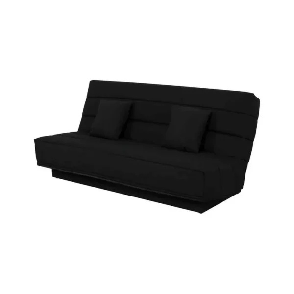 Banquette Clic-clac, Housse Et 2 Coussins Noir 120x190