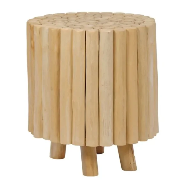 Tabouret / Table Dappoint D. 40 Cm En Bois De Teck Naturel - Dawson