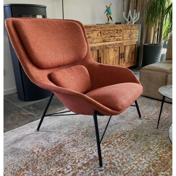 Rockwell - Fauteuil Design En Tissu Orange