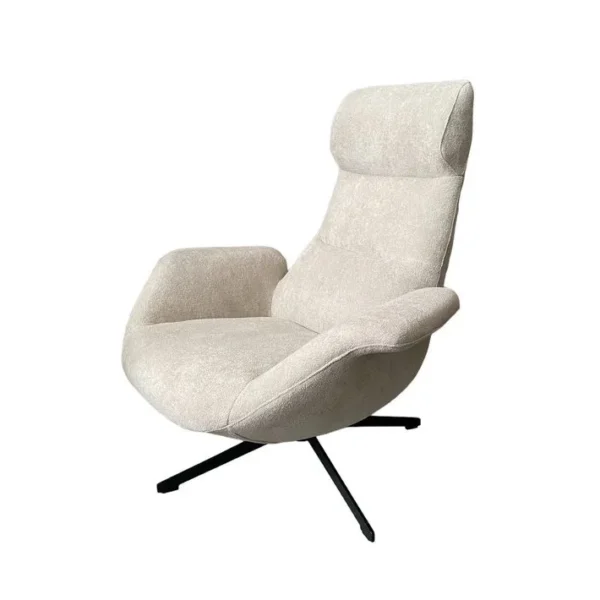 Asti - Fauteuil Rotatif En Tissu Beige