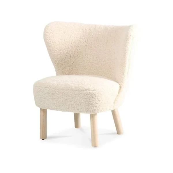 Alpes - Fauteuil En Fausse Fourrure Blanche