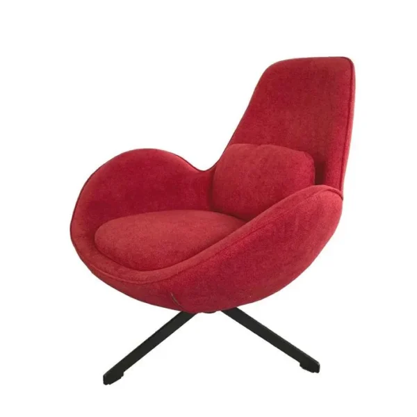 Space - Fauteuil Rotatif Tissu Rouge