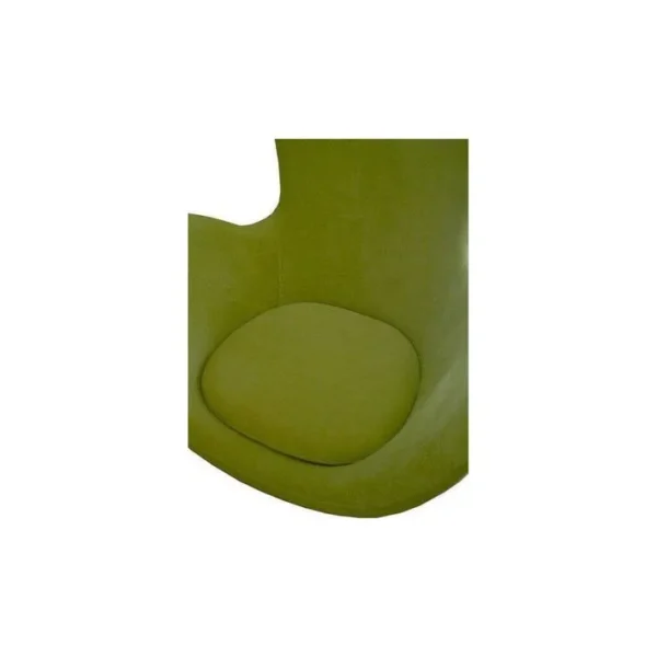 Cocoon - Fauteuil Rotatif Pied Rond En Velours Vert