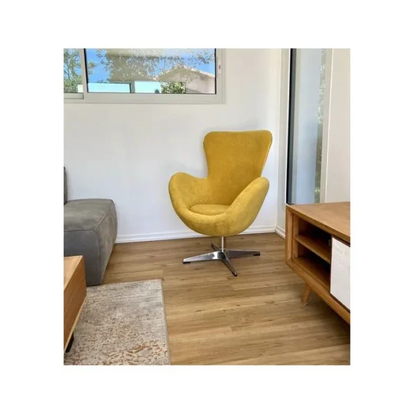 Cocoon - Fauteuil En Velours Jaune