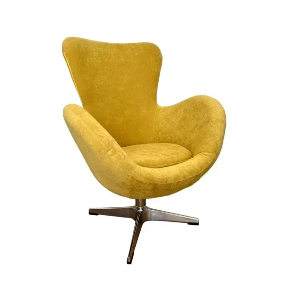 Cocoon - Fauteuil En Velours Jaune