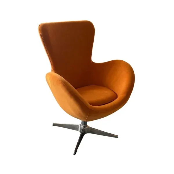 Cocoon - Fauteuil Design En Velours Orange