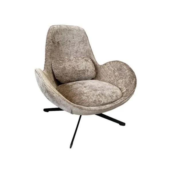 Space - Fauteuil Rotatif En Velours Marron