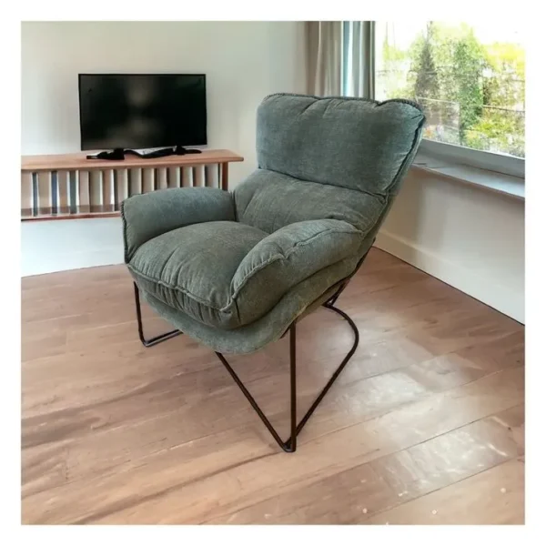 Easy - Fauteuil En Velours Vert