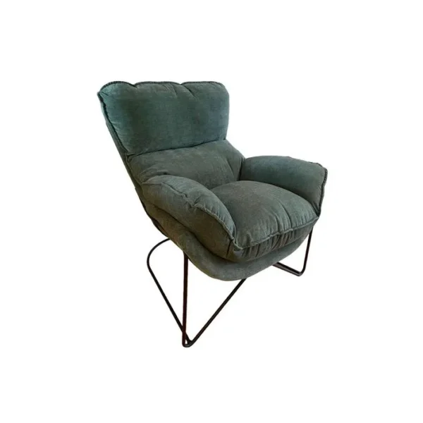 Easy - Fauteuil En Velours Vert