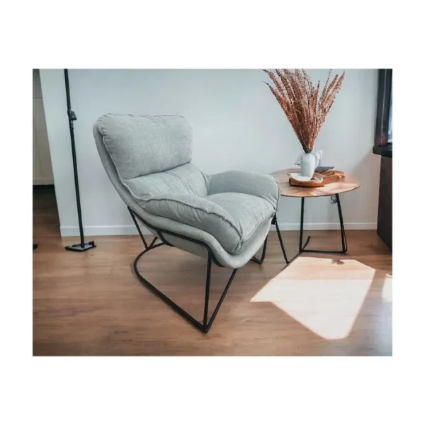 Easy - Fauteuil En Velours Vert Clair