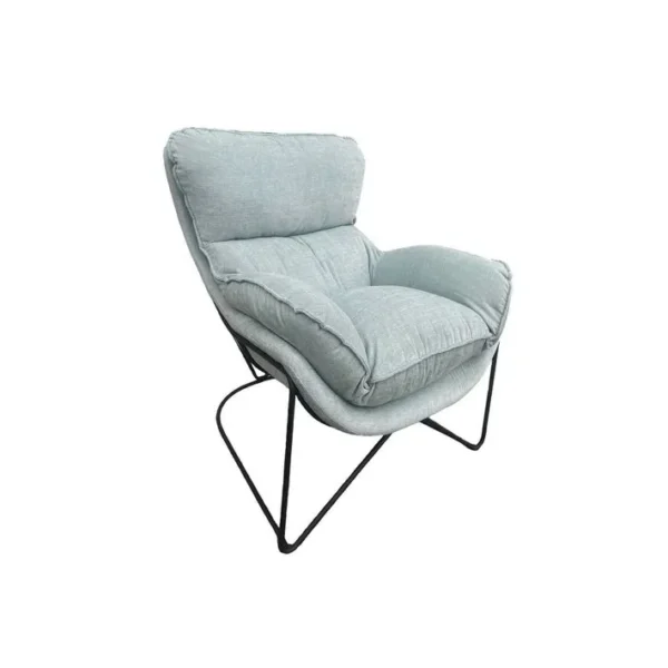 Easy - Fauteuil En Velours Vert Clair