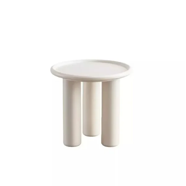 Trio - Table Basse Ronde En Bois Blanc D50