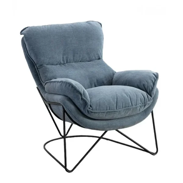 Easy - Fauteuil En Velours Bleu