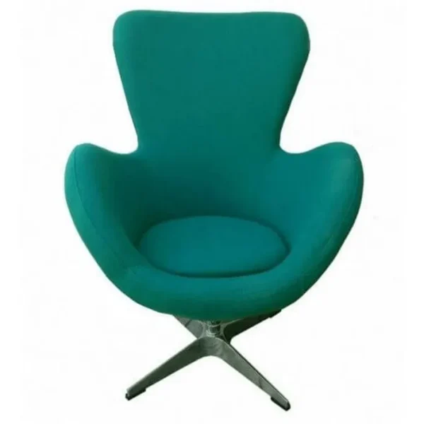 Cocoon - Fauteuil En Velours Turquoise