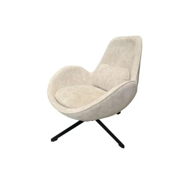 Space - Fauteuil Rotatif En Tissu Beige