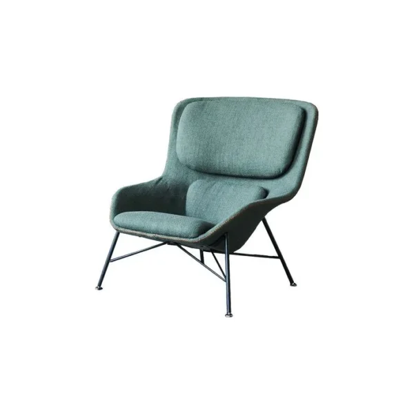 Rockwell - Fauteuil Design En Tissu Vert