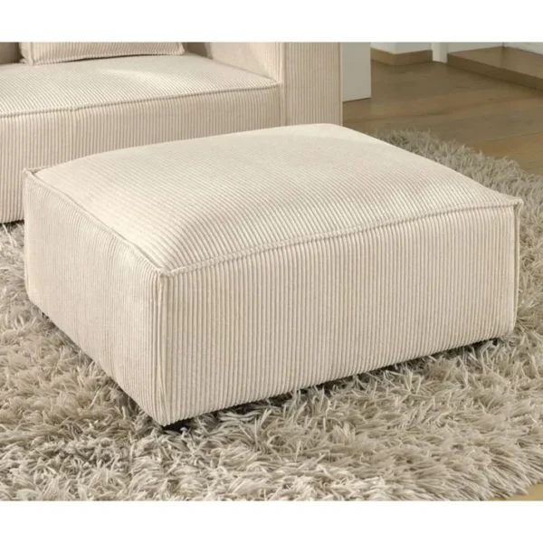 Stella - Pouf En Velours Côtelé - Style Contemporain