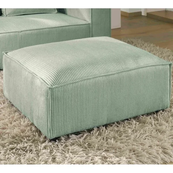 Stella - Pouf En Velours Côtelé - Style Contemporain