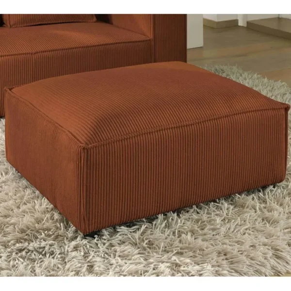 Stella - Pouf En Velours Côtelé - Style Contemporain