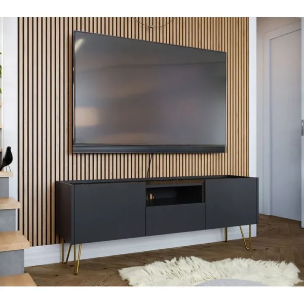 Cali - Meuble TV - Effet Marbre - 144 Cm