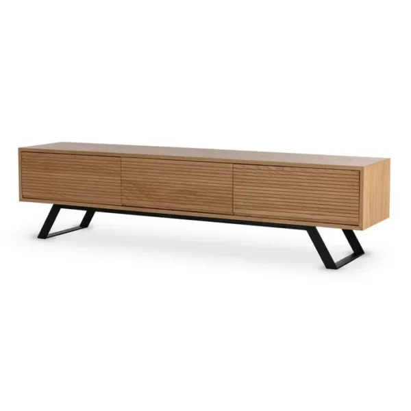 Zapallar - Meuble TV - Bois Et Noir - 206 Cm