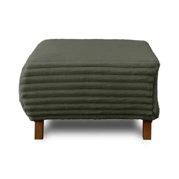 Cristal - Pouf Modulable - 65 Cm - En Fausse Fourrure Côtelée