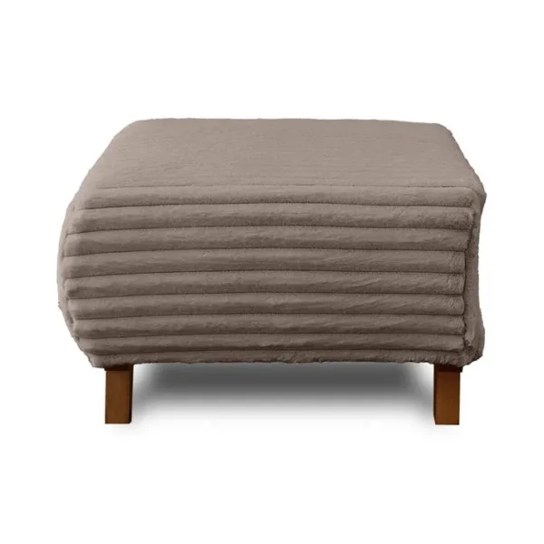 Cristal - Pouf Modulable - 65 Cm - En Fausse Fourrure Côtelée