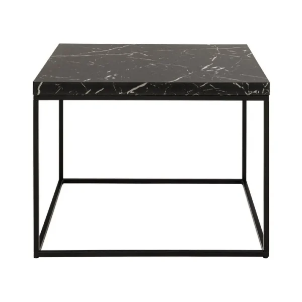 Alamosa - Table Basse - Effet Marbre Noir - 60 Cm