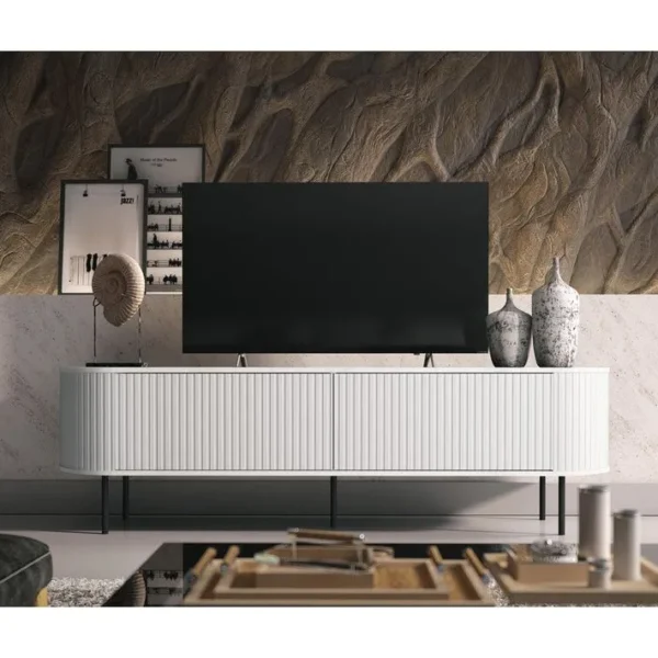 Thio - Meuble TV - Blanc - 180 Cm