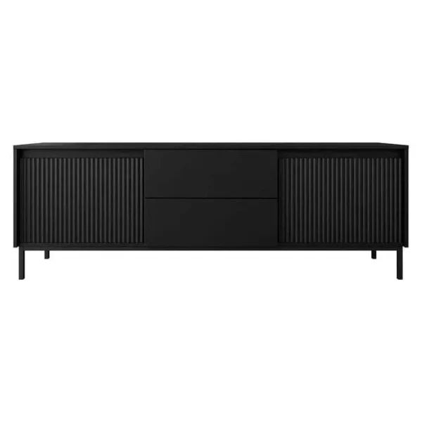 BEST MOBILIER Girona - Meuble TV - Noir - 174 Cm