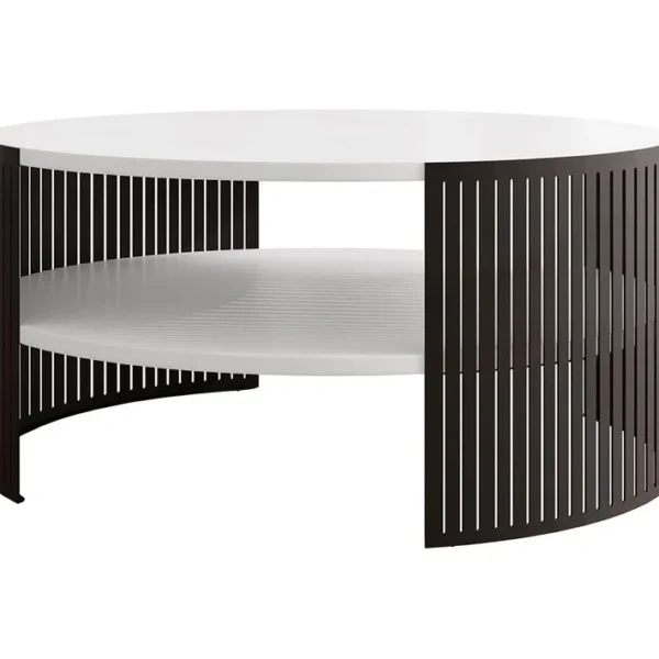 Cruz - Table Basse - Blanc Et Noir - 75 Cm