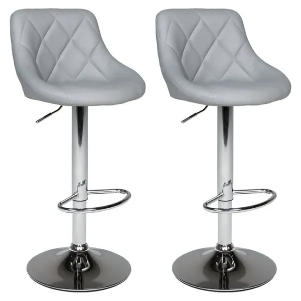 Lot De 2 Tabourets De Bar Gris Jasper