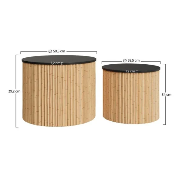 Tables Basses Owan Noires (lot De 2)