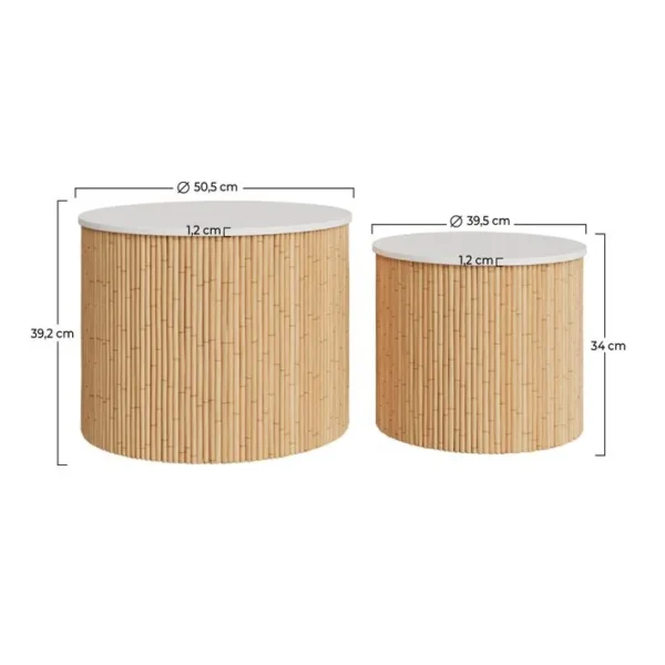 Tables Basses Owan Blanches (lot De 2)