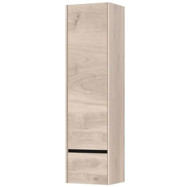 Armoire Murale Design Noire Et Aspect Chêne Basic