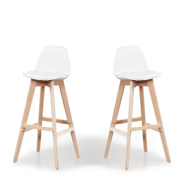 Lot De 2 Tabourets De Bar Blanc - Eski