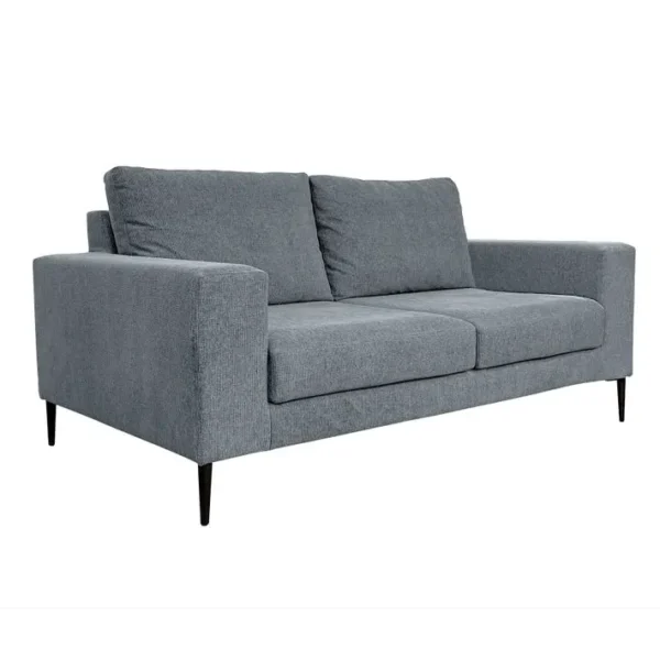 Canapé 3 Pl Sambre 191 Cm Fixe Tissu Grey - 100% Déhoussable - Fab. France