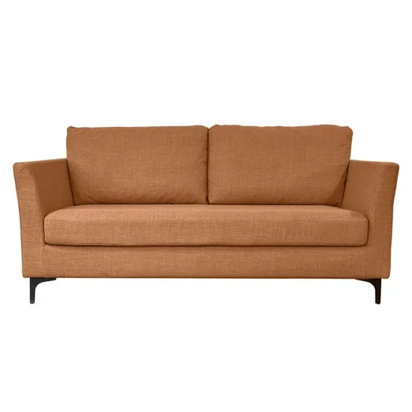 Canapé 3 Pl Ouessant 180 Cm Fixe Tissu Terracotta - 100% Déhoussable - Fab. France